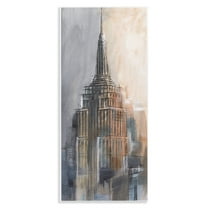 Stupell Industries Sketched City Building Scenic & Cityscapes Painting Unframed Art Print Wall Art, 7 x 17