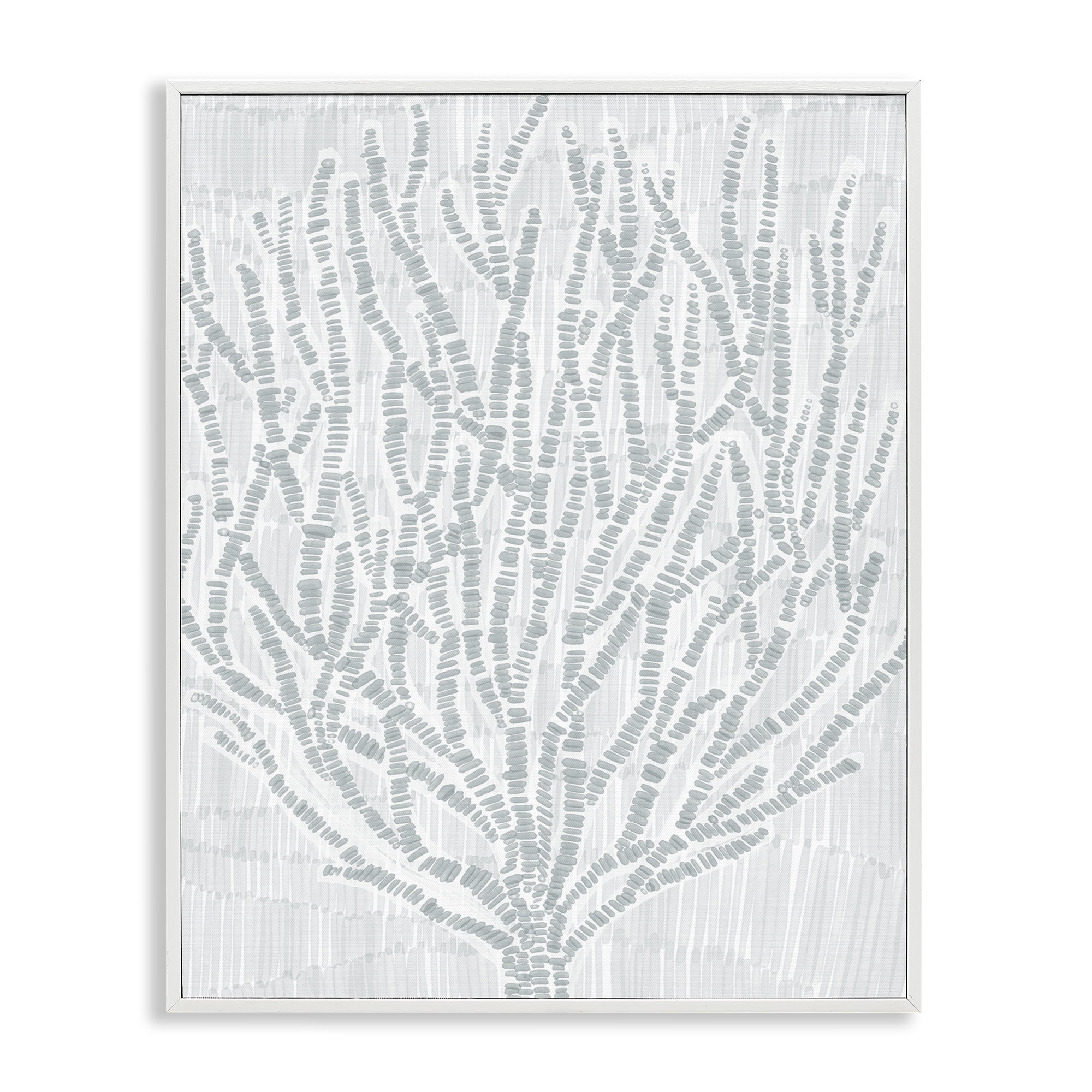 Stupell Industries Sketched Coral Sprigs Nautical & Beach Painting White Framed Art Print Wall Art, 11 x 14