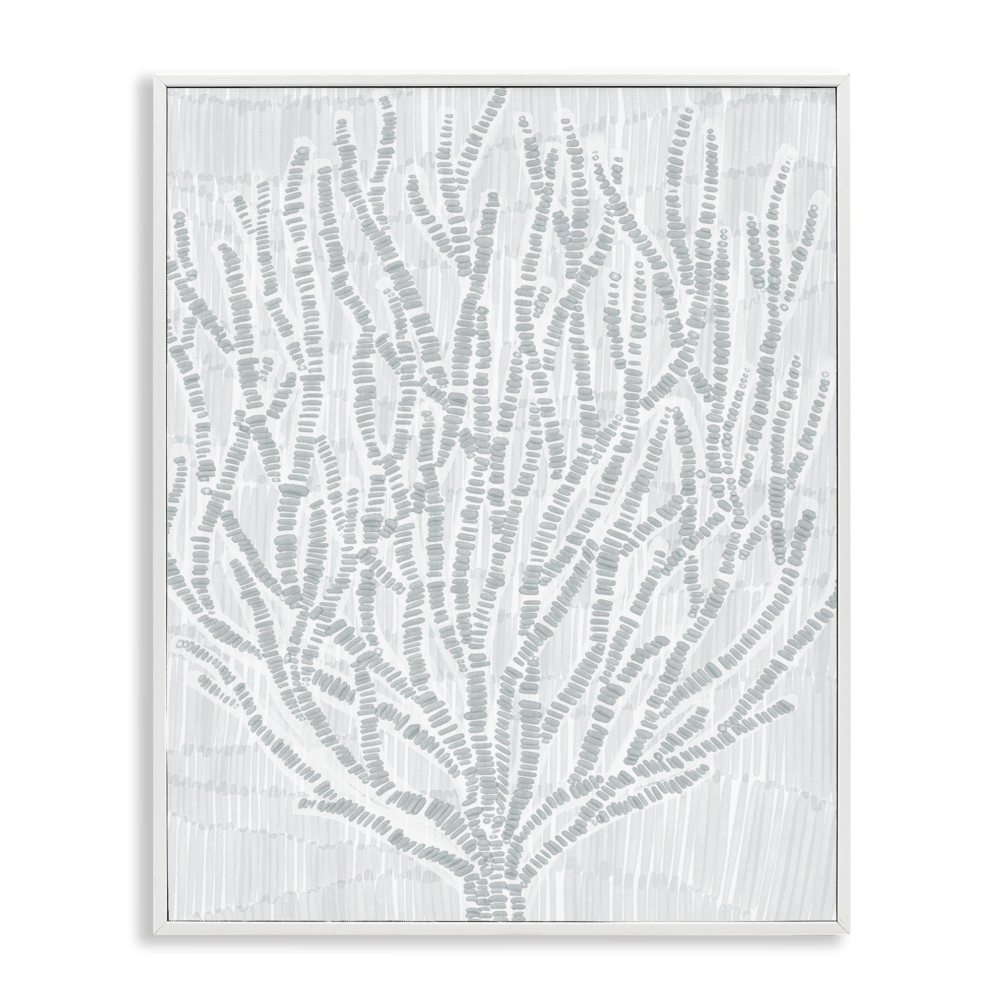 Stupell Industries Sketched Coral Sprigs Nautical & Beach Painting White Framed Art Print Wall Art, 24 x 30