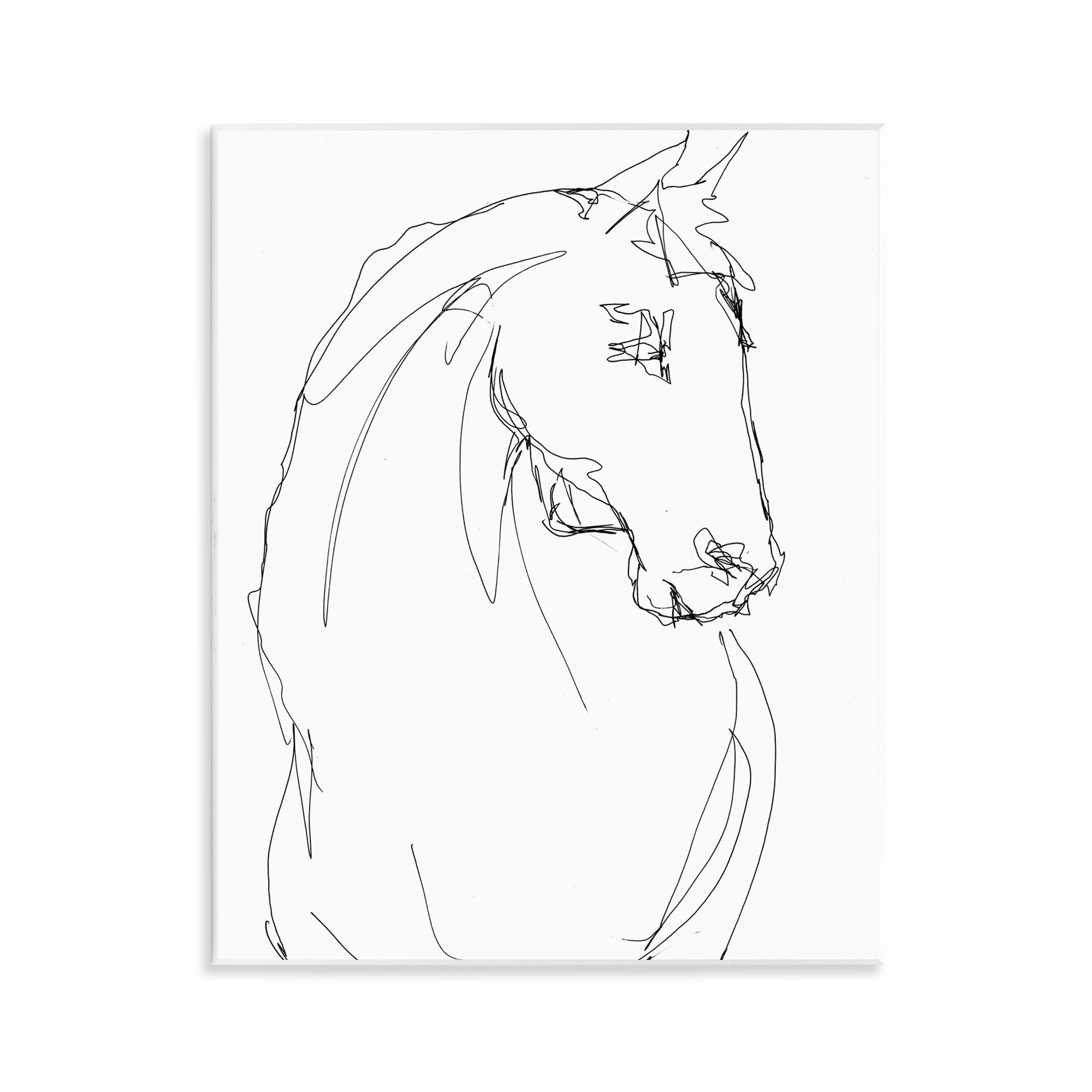 Stupell Industries Sketched Horse Contour Wall Plaque Art, design by Lorenzo Collective