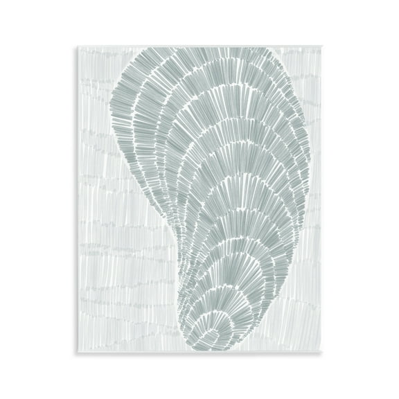 Stupell Industries Sketched Oyster Shell Nautical & Beach Painting Unframed Art Print Wall Art, 11 x 14