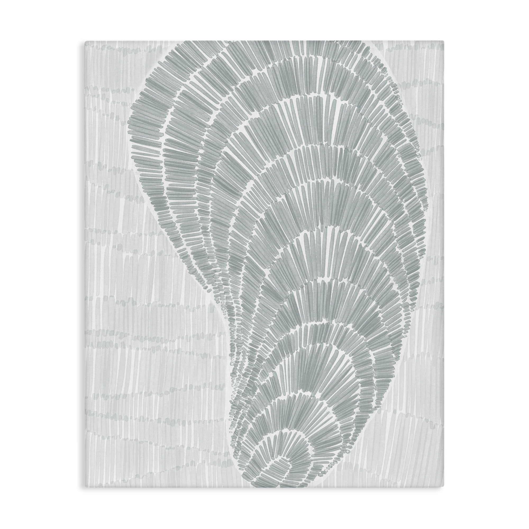 Stupell Industries Sketched Oyster Shell Nautical & Beach Painting Wrapped Canvas Art Print Wall Art, 30 x 40