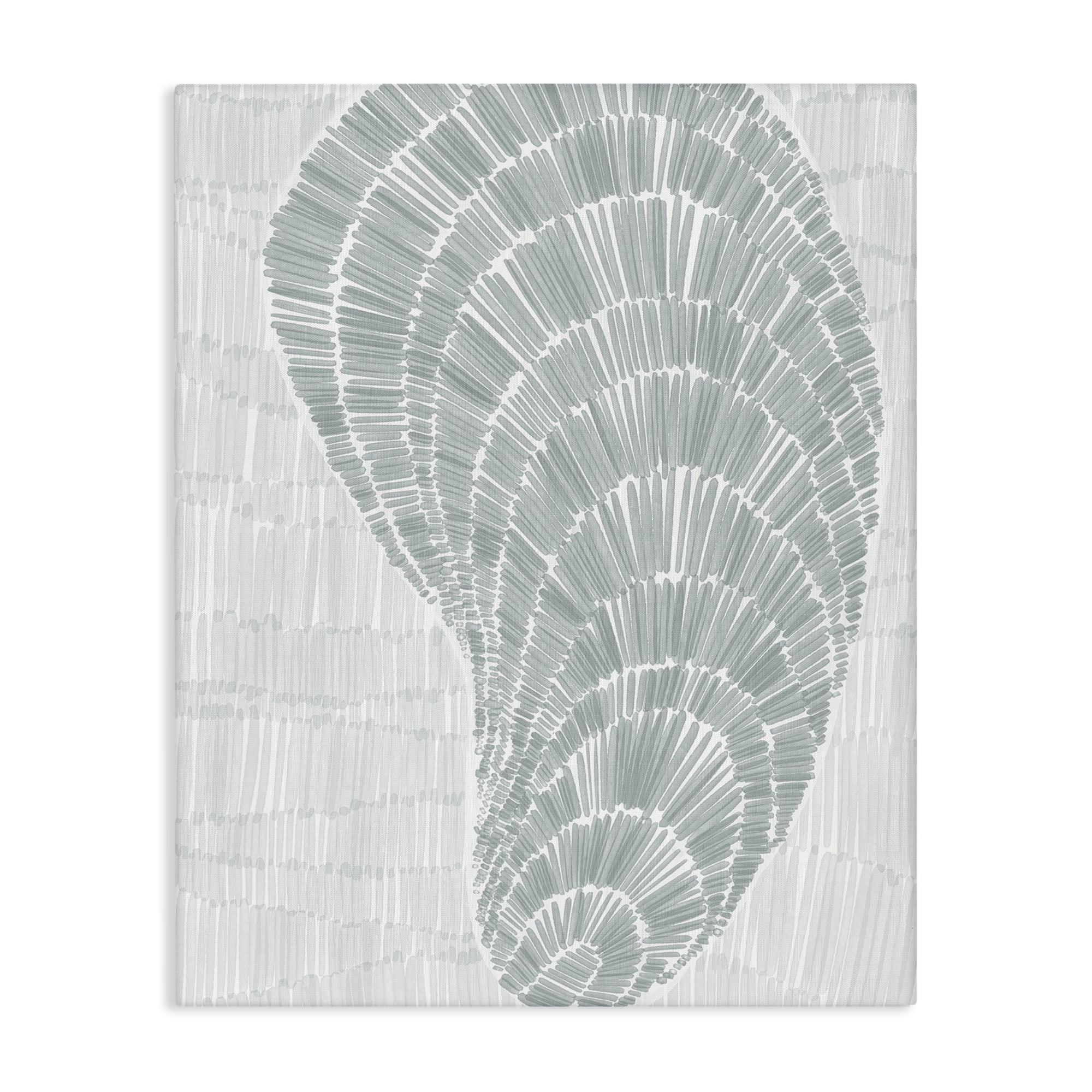 Stupell Industries Sketched Oyster Shell Nautical & Beach Painting Wrapped Canvas Art Print Wall Art, 36 x 48