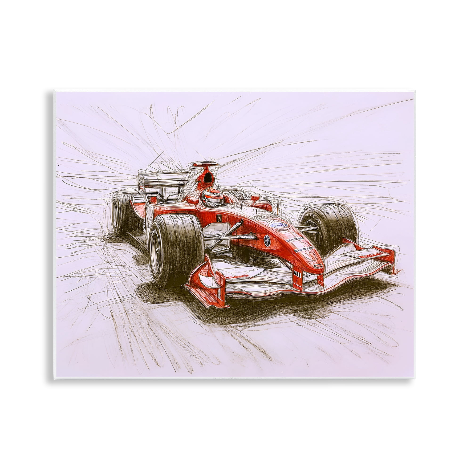 Stupell Industries Sketched Race Car Concept Wall Plaque Art, design by Steve Hunziker