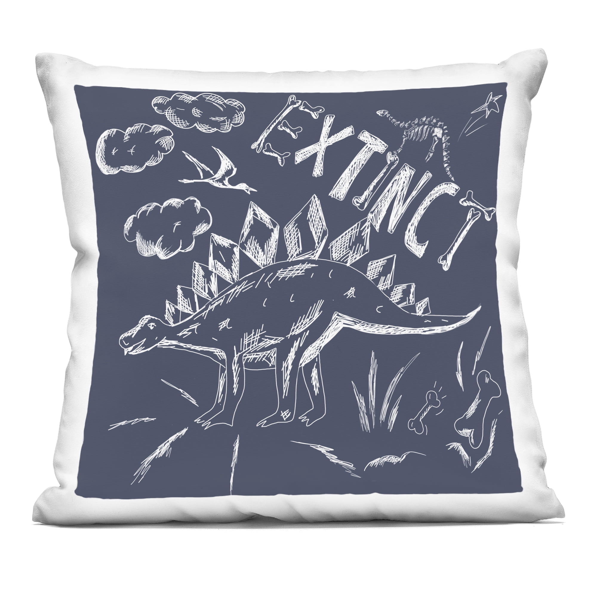 Stupell Industries Sketchy Extinct Dinosaur Decorative Printed Throw Pillow, design by HUE and MI and Sangita