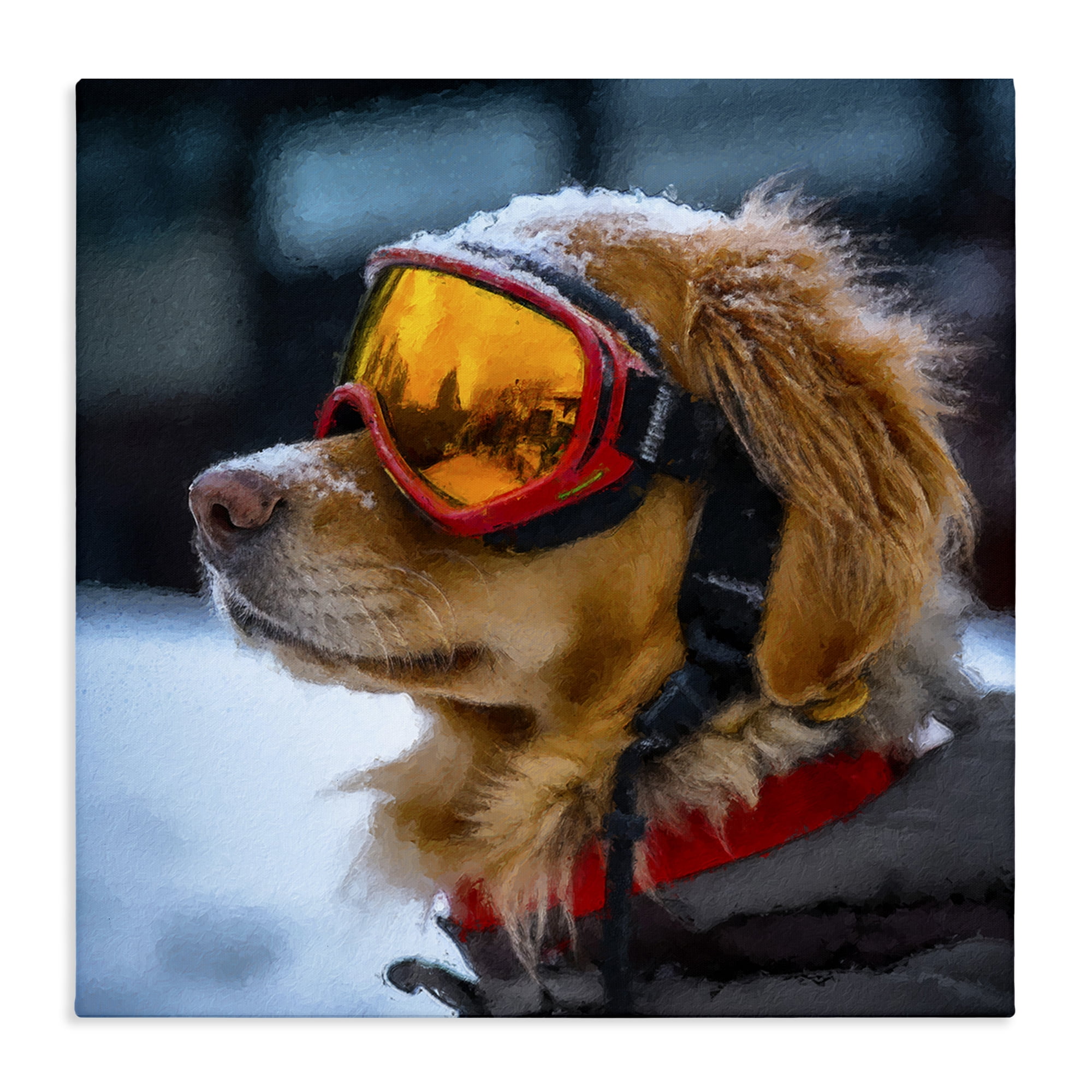 Stupell Industries Ski Goggles Dog Canvas Wall Art, design by Sean Parnell