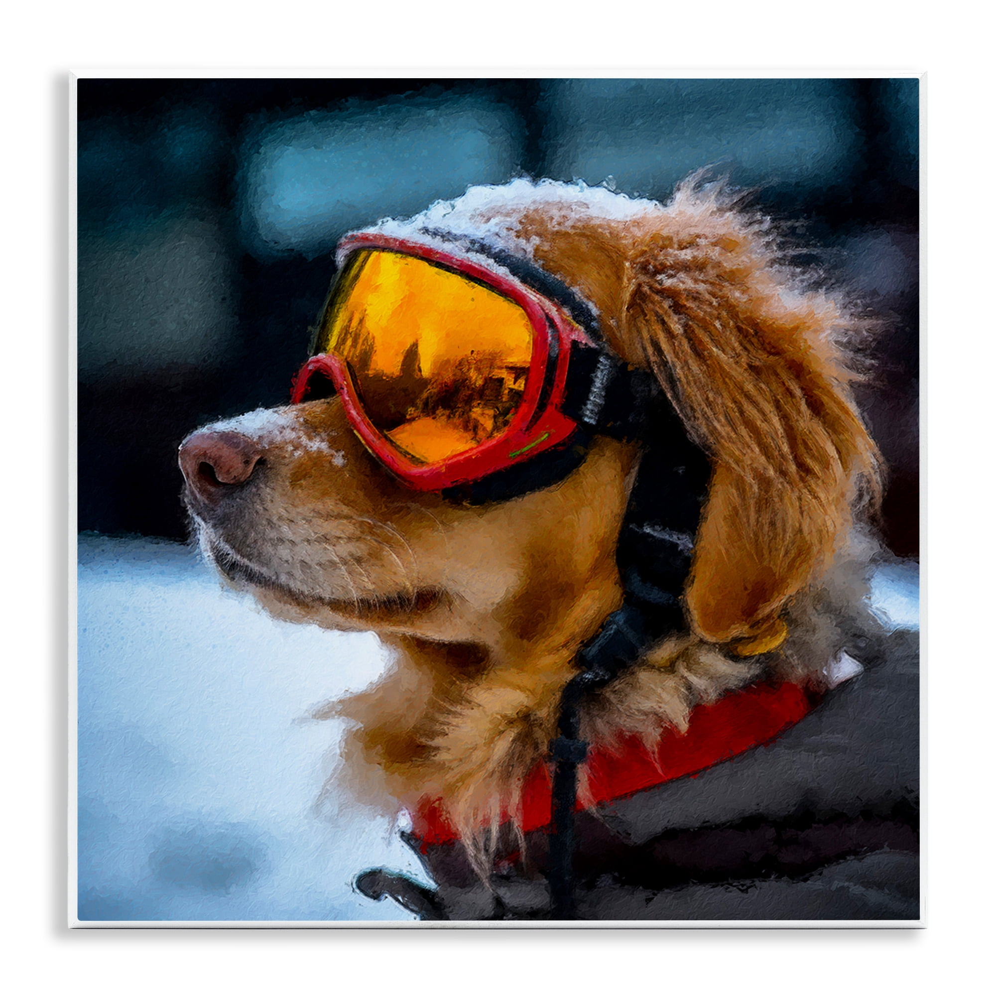 Stupell Industries Ski Goggles Dog Wall Plaque Art, design by Sean Parnell