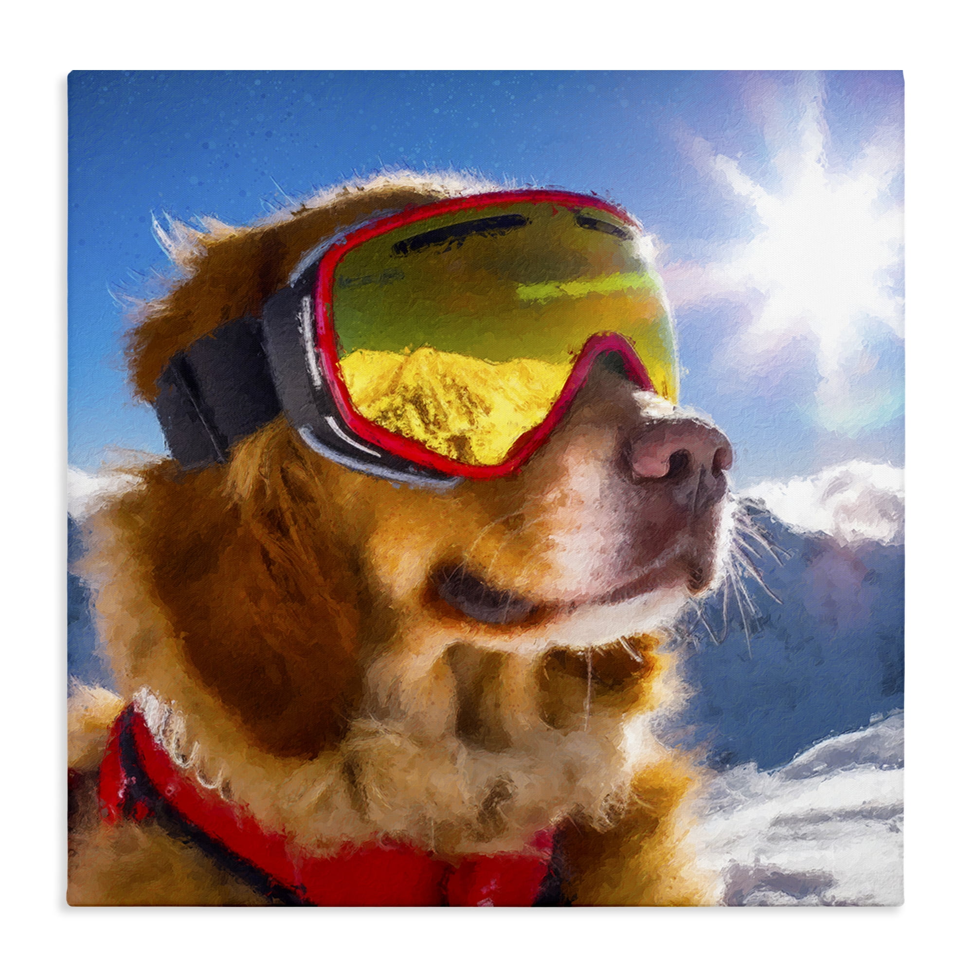 Stupell Industries Ski Goggles Retriever Canvas Wall Art, design by Sean Parnell