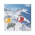 thumbnail image 1 of Stupell Industries Ski Life Shuttle Snowy Mountain Landscape Snowboard Athlete, 30 x 30, Design by Ashley Singleton, 1 of 6