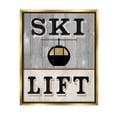 thumbnail image 1 of Stupell Industries Ski Lift Winter Sports Graphic Art Metallic Gold Floating Framed Canvas Print Wall Art, Design by Livi Finn, 1 of 6
