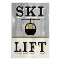 Stupell Industries Ski Lift Winter Sports Graphic Art Unframed Art Print Wall Art, Design by Livi Finn