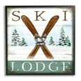 thumbnail image 1 of Stupell Industries Ski Lodge Rustic Cabin Sign Snowy Tree Forest, 17 x 30, Design by Elizabeth Tyndall, 1 of 7