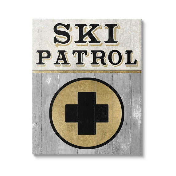 Stupell Industries Ski Patrol Medical Skiing Graphic Art Gallery Wrapped Canvas Print Wall Art, Design by Livi Finn