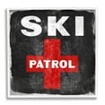 thumbnail image 1 of Stupell Industries Ski Patrol Sign Red Cross Symbol Rustic Black, 17 x 17, Design by Kyra Brown, 1 of 7