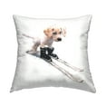 thumbnail image 1 of Stupell Industries Skiing Puppy Winter Pet Sports Square Decorative Printed Throw Pillow, 18 x 18,, 1 of 4