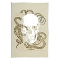 Stupell Industries Skull & Snake Vintage Script Animals & Insects Painting Unframed Art Print Wall Art, 10 x 15