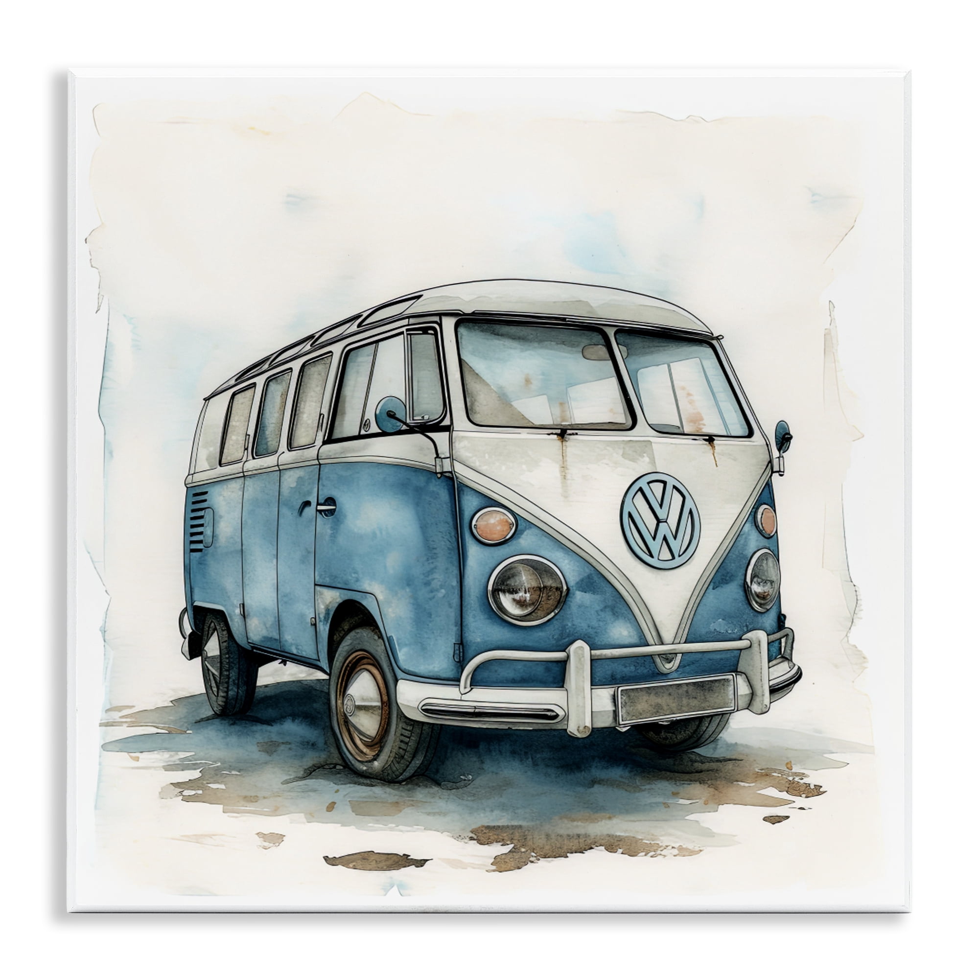 Stupell Industries Sky Blue Surf Van Wall Plaque Art, design by Ray Powers
