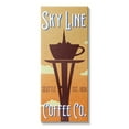 thumbnail image 1 of Stupell Industries Sky Line Seattle Coffee Company Cappuccino Saucer Tower, 10 x 24, Design by Daphne Polselli, 1 of 6