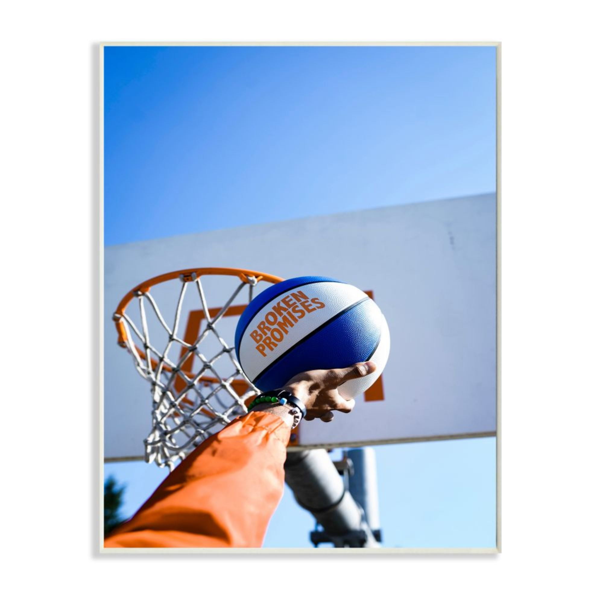 Stupell Industries Slam Dunk Basketball Pose Broken Promises Phrase Design by Unsplash
