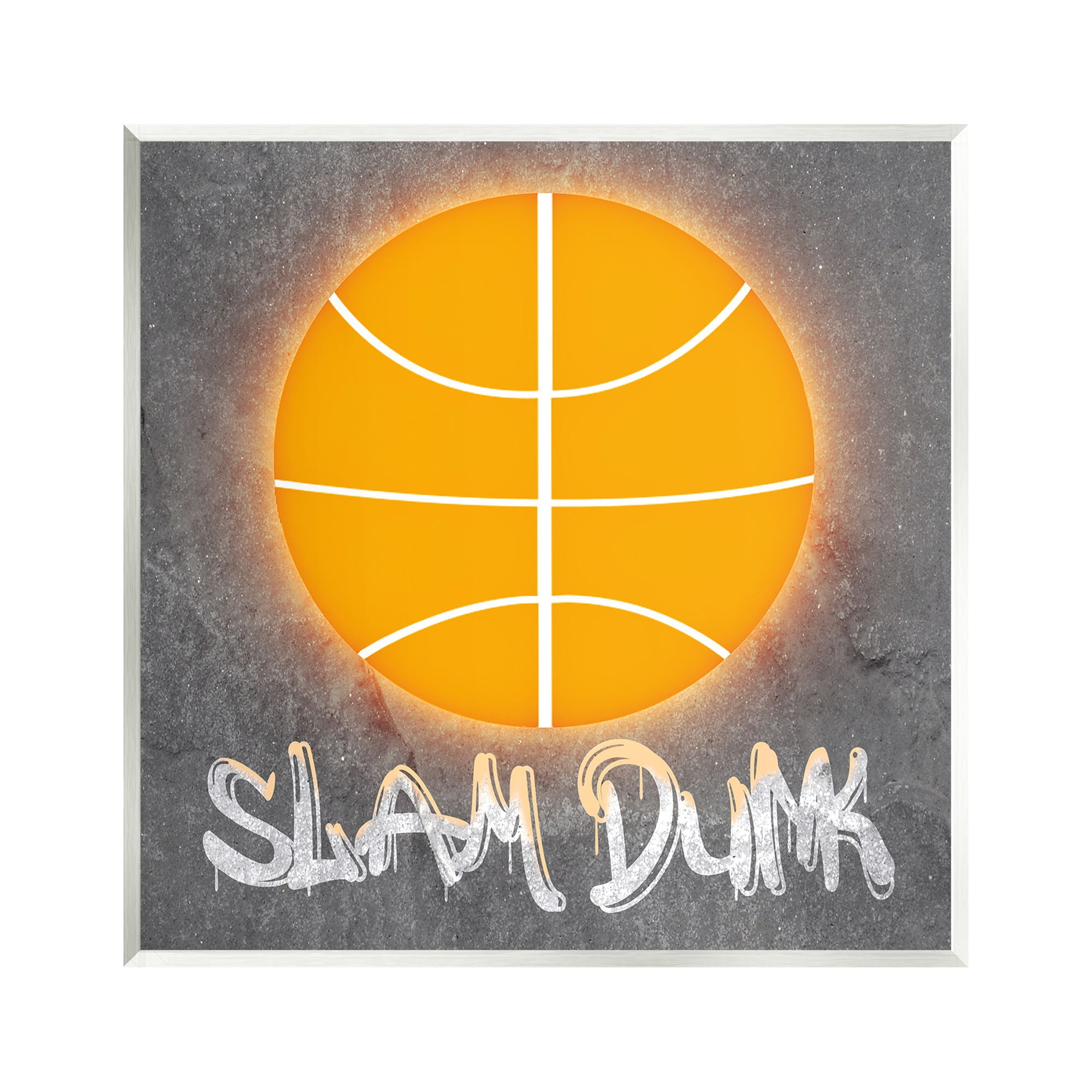 Stupell Industries Slam Dunk Urban Sports Sports Painting Unframed Art Print Wall Art, 12 x 12