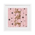 thumbnail image 1 of Stupell Industries Contemporary Slay All Day with Sparkle Pattern White Framed Print Under Glass, 16 x 16, by Tara Boone, 1 of 8
