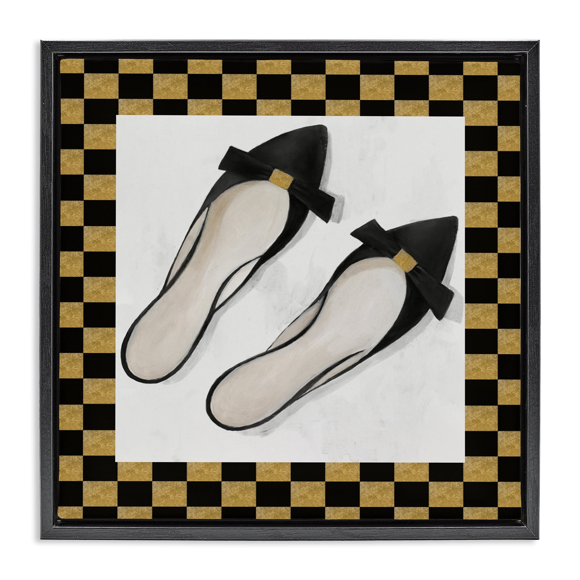 Stupell Industries Sleek Black Sliders Black Framed Floater Canvas Wall Art, design by Lorenzo Collective