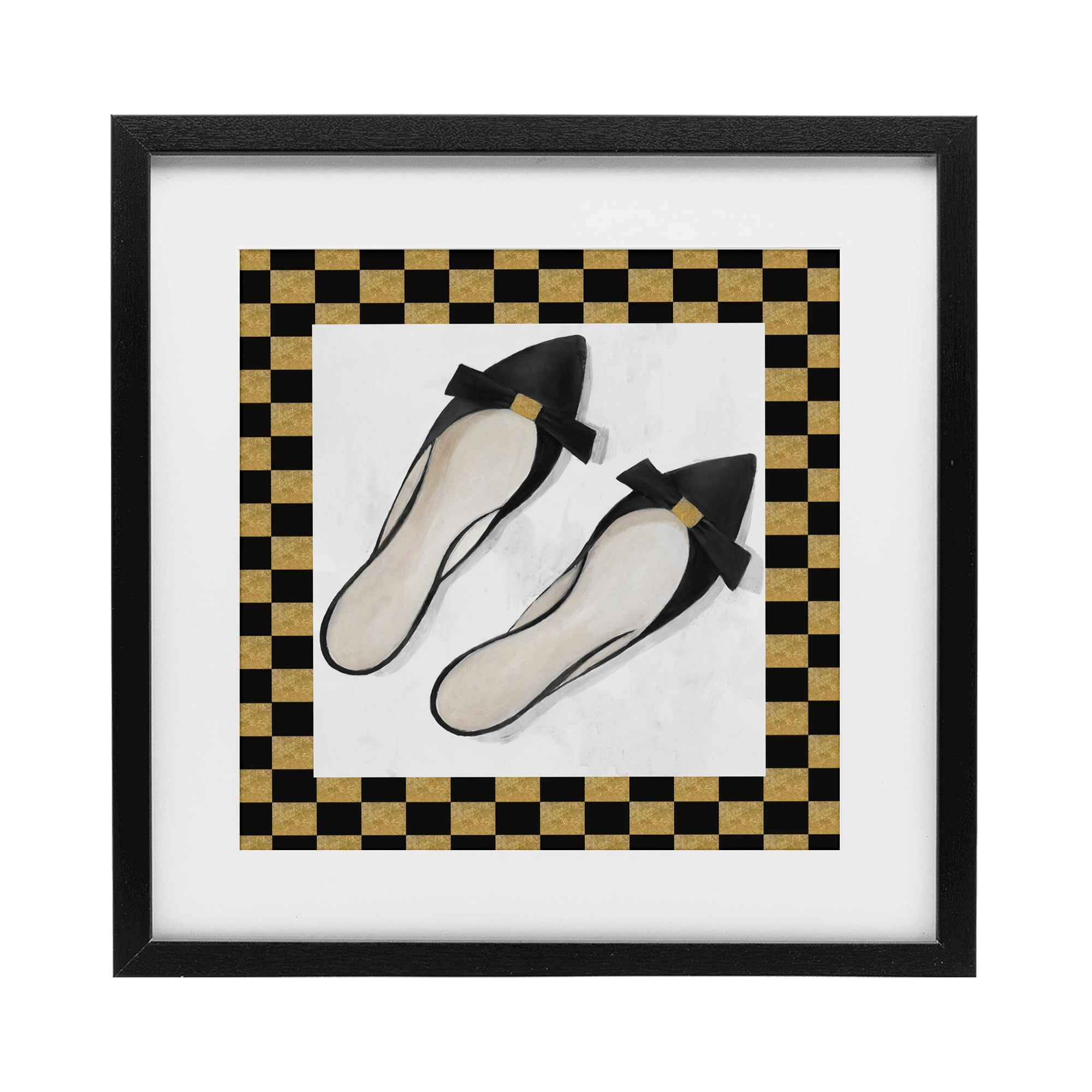 Stupell Industries Sleek Black Sliders Black Framed Print Under Glass, design by Lorenzo Collective