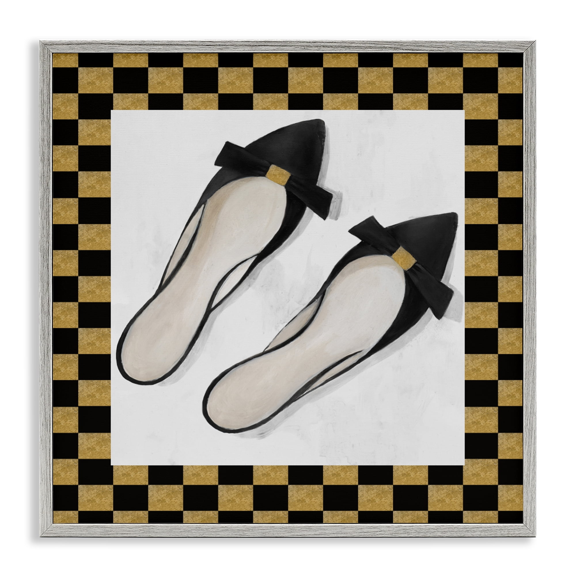 Stupell Industries Sleek Black Sliders Gray Framed Giclee Art, design by Lorenzo Collective