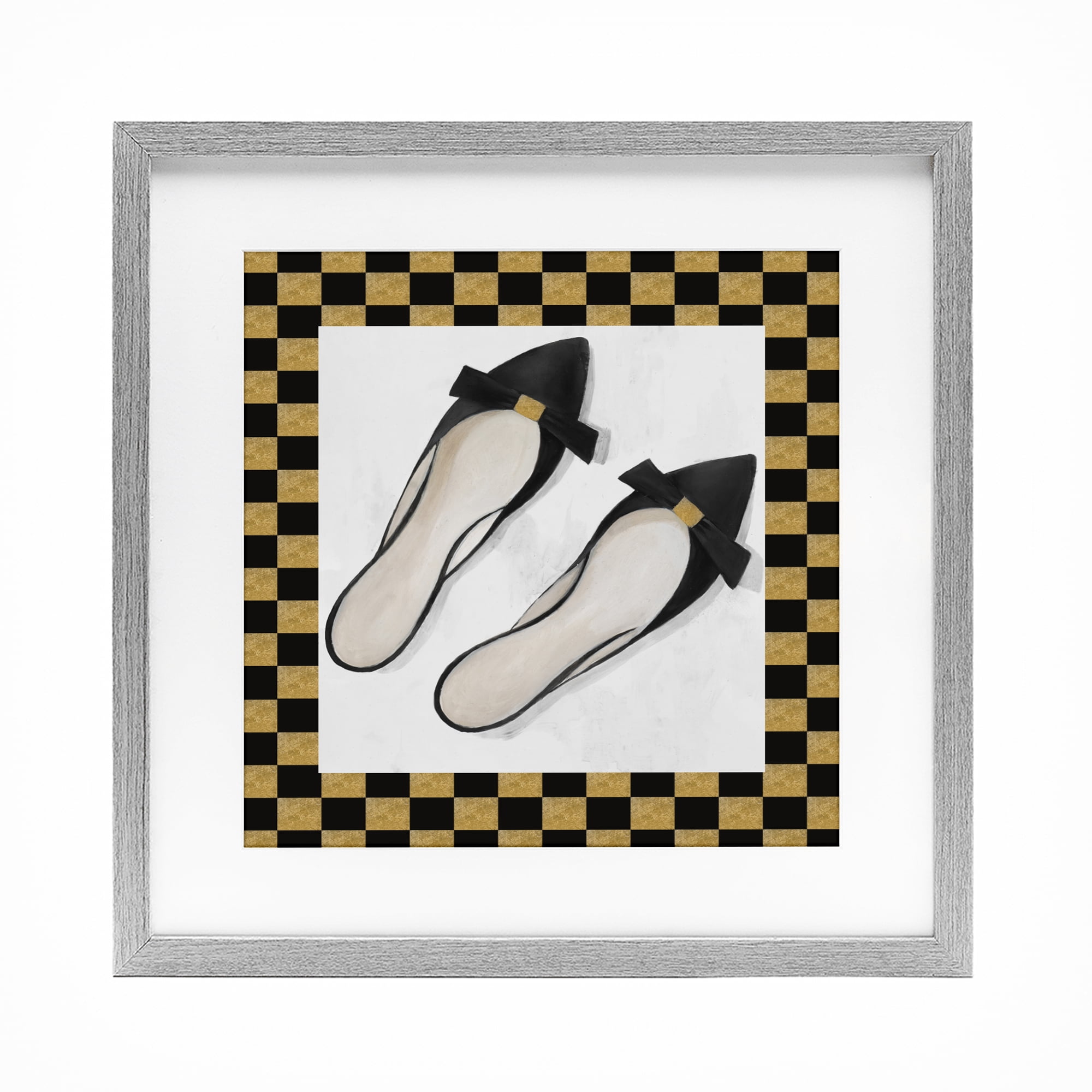 Stupell Industries Sleek Black Sliders Gray Framed Print Under Glass, design by Lorenzo Collective