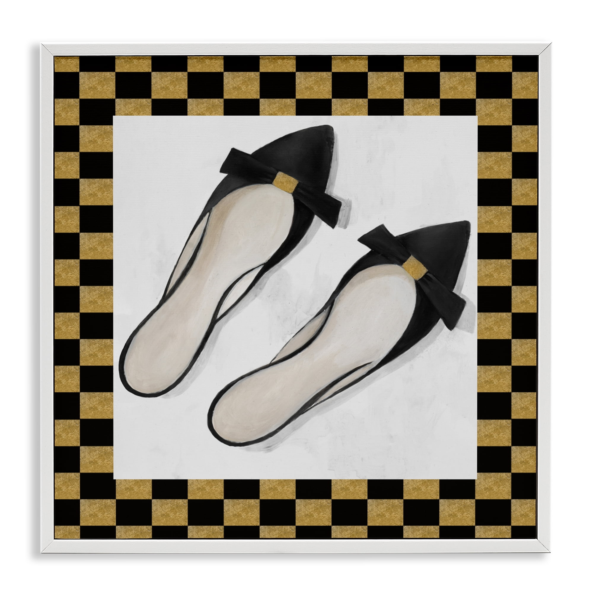 Stupell Industries Sleek Black Sliders White Framed Giclee Art, design by Lorenzo Collective