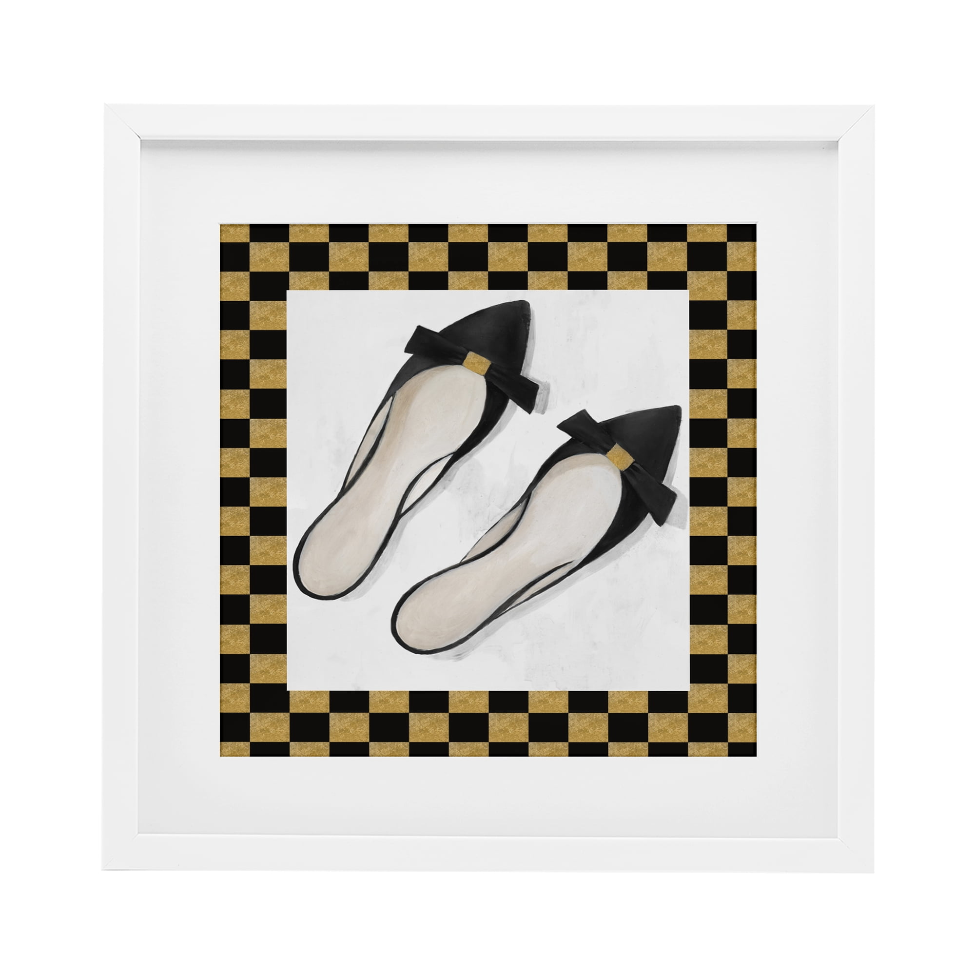 Stupell Industries Sleek Black Sliders White Framed Print Under Glass, design by Lorenzo Collective