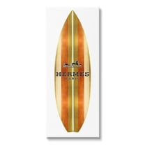 Stupell Industries Sleek Fashion Stripes Glam Designer Emblem Surfboard Canvas Wall Art, 17 x 40, Design by Madeline Blake