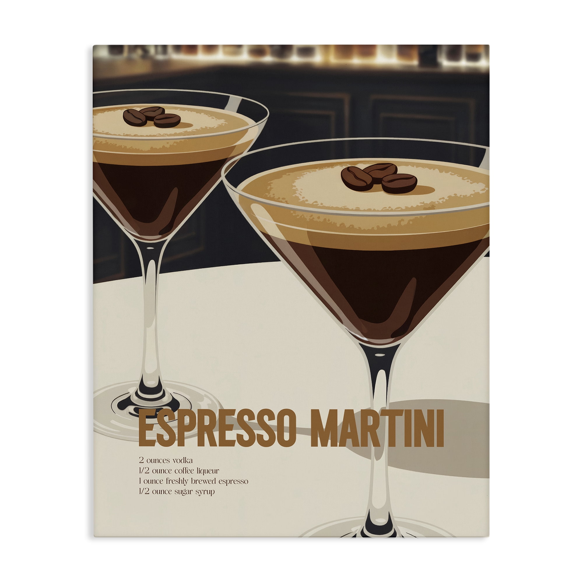 Stupell Industries Sleek Modern Espresso Martini Canvas Wall Art, design by Andreas Magnusson