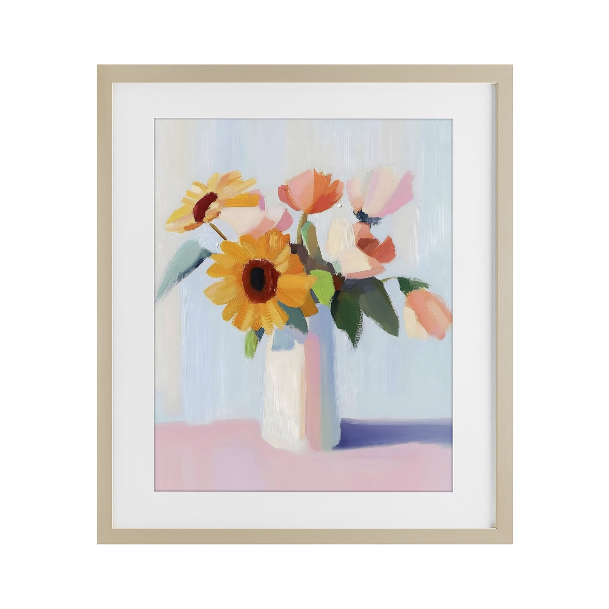Stupell Industries Sleek Vase Bouquet Birch Framed Print Under Glass, design by The Prints Vibe