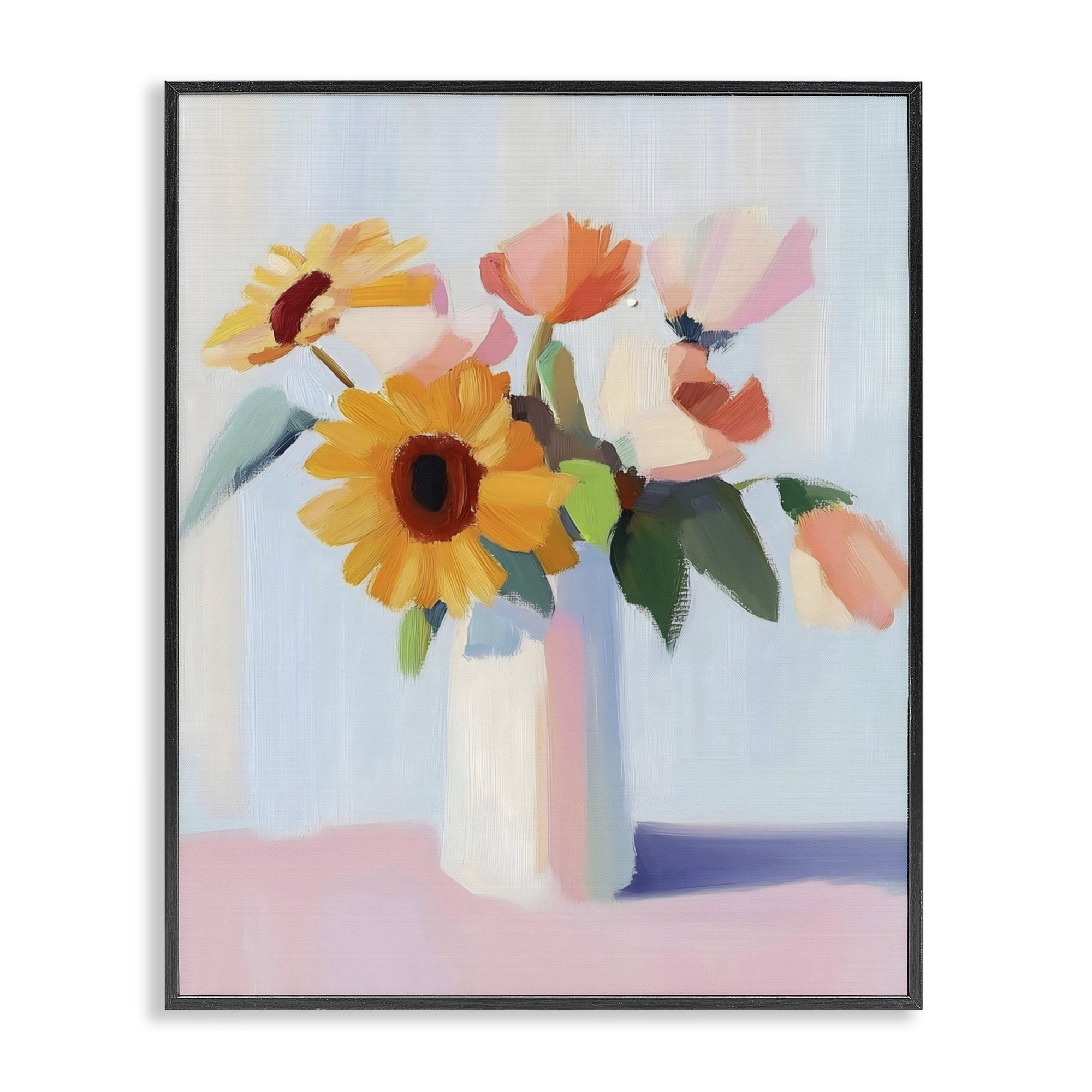 Stupell Industries Sleek Vase Bouquet Black Framed Giclee Art, design by The Prints Vibe