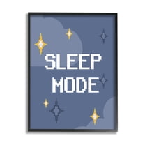 Stupell Industries Sleep Mode Pixel Stars Nature Painting Black Framed Art Print Wall Art, 11 x 14