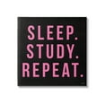 thumbnail image 1 of Stupell Industries Sleep Study Repeat Black & Pink Student Typography Canvas Wall Art, 36 x 36, Design by Yass Naffas Designs, 1 of 5