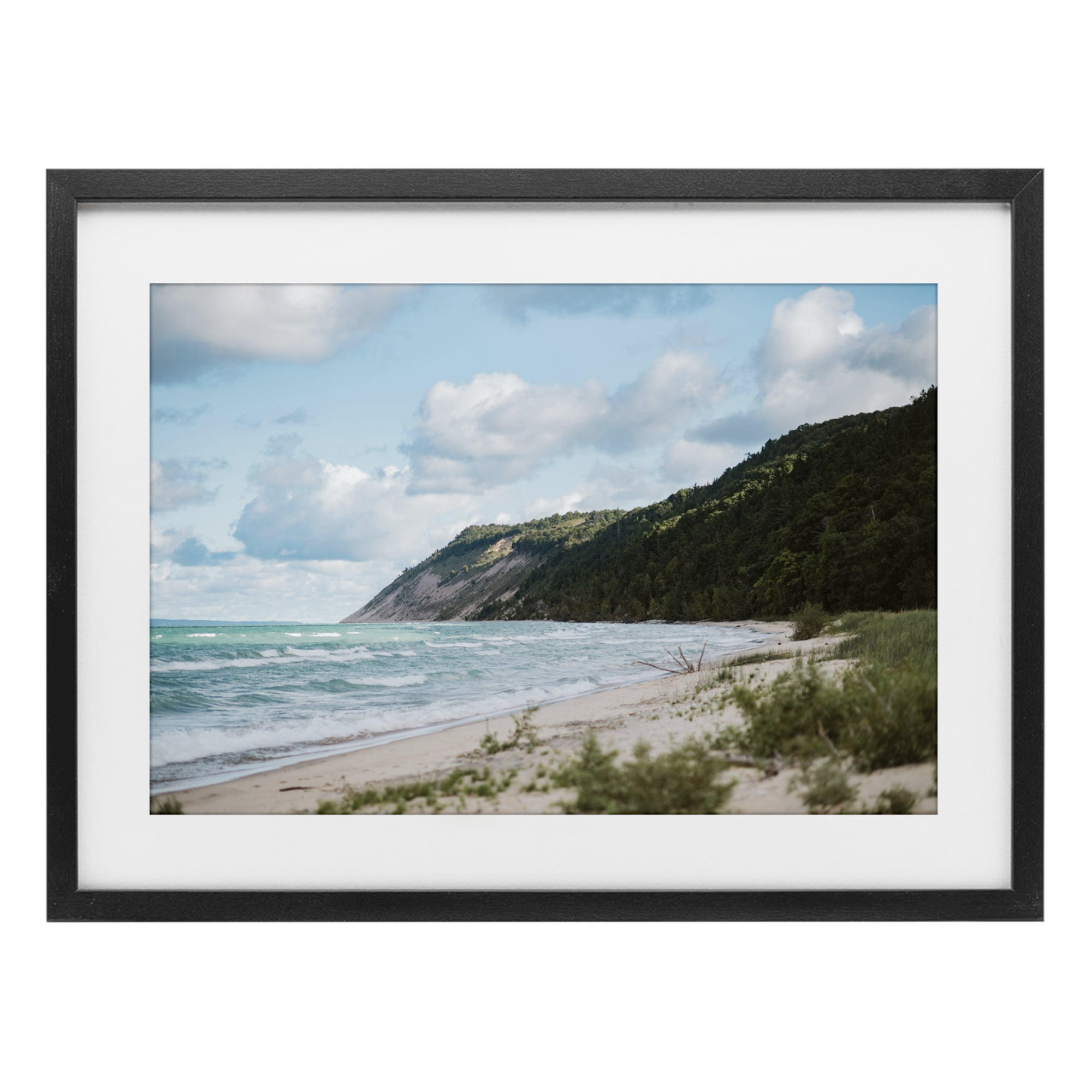 Stupell Industries Sleeping Bear Cliff Black Framed Print Under Glass, design by Amy Carroll