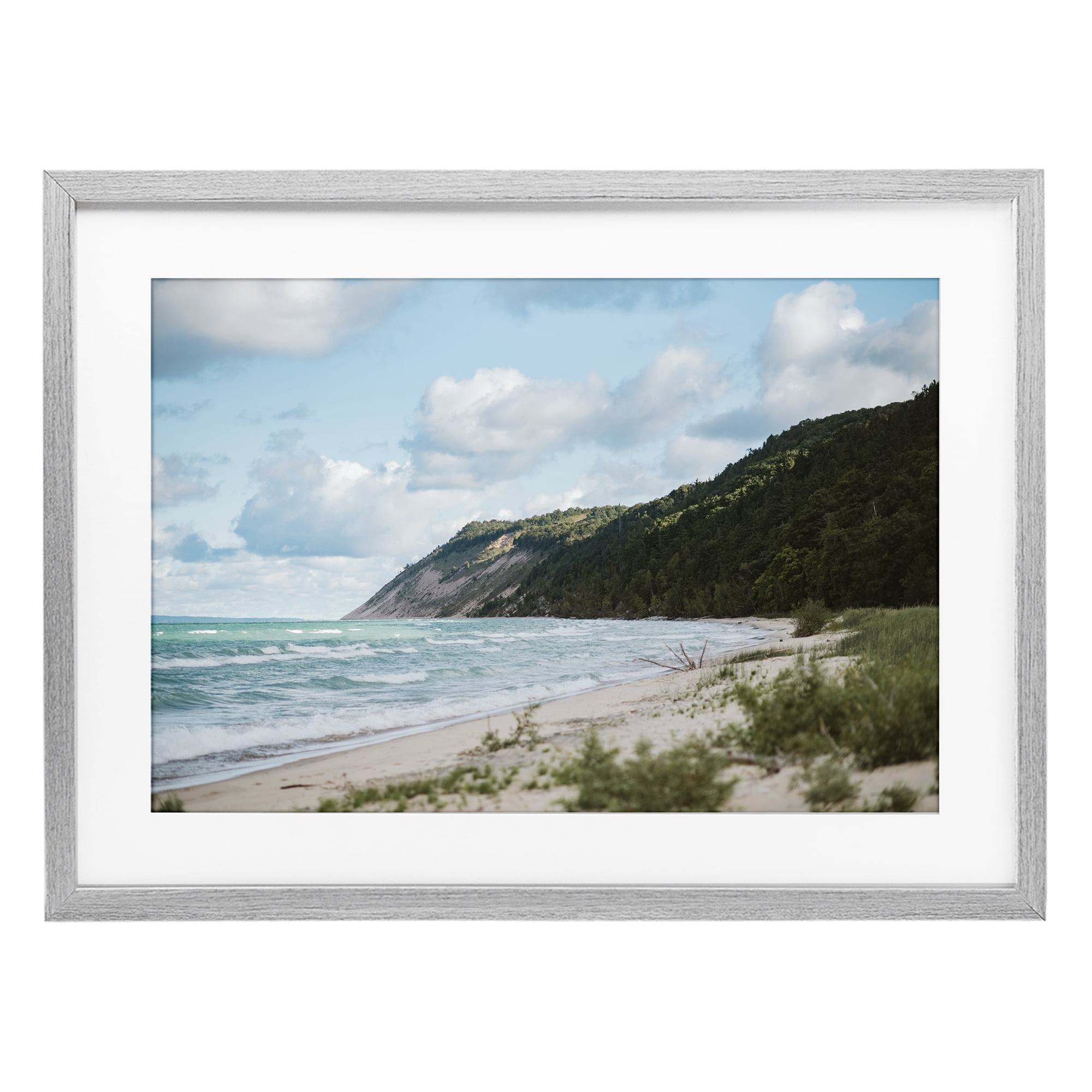 Stupell Industries Sleeping Bear Cliff Gray Framed Print Under Glass, design by Amy Carroll
