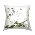 thumbnail image 1 of Stupell Industries Sleeping Bunny Rabbit Floral Butterfly Garden Design by Sangita Bachelet Throw Pillow, 1 of 6
