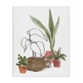 thumbnail image 1 of Stupell Industries Eclectic Sleeping Cat Indoor Pet Terracotta Plants Big Palms Canvas Art, 16 x 20, by June Erica Vess, 1 of 7