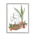 thumbnail image 1 of Stupell Industries Sleeping Cat Indoor Pet Terracotta Plants Big Palms, 16 x 20, Design by June Erica Vess, 1 of 7