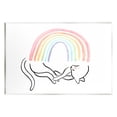 thumbnail image 1 of Stupell Industries Sleeping Cat Rainbow Pet Animals & Insects Painting Unframed Art Print Wall Art, 1 of 6