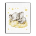 thumbnail image 1 of Stupell Industries Eclectic Sleeping Elephant on Yellow Cloud Black Framed Giclee Art, 11 x 14, by LSR Design Studio, 1 of 8