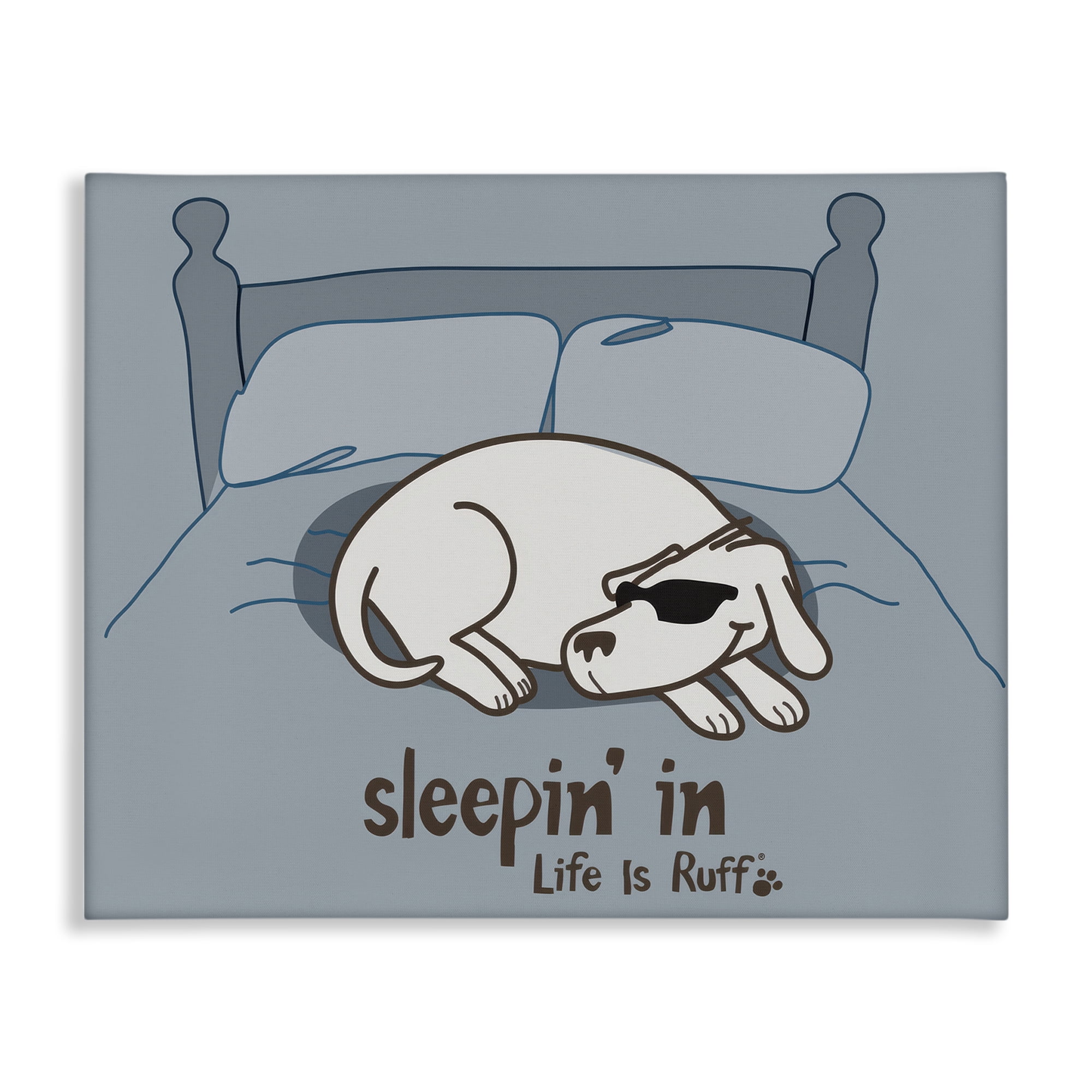 Stupell Industries Sleeping In Dog Animals Painting Wrapped Canvas Art Print Wall Art, 30 x 24