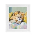 thumbnail image 1 of Stupell Industries Cottage Sleeping Lion on Pastel Pillows White Framed Print Under Glass, 13 x 16, by The Prints Vibe, 1 of 8