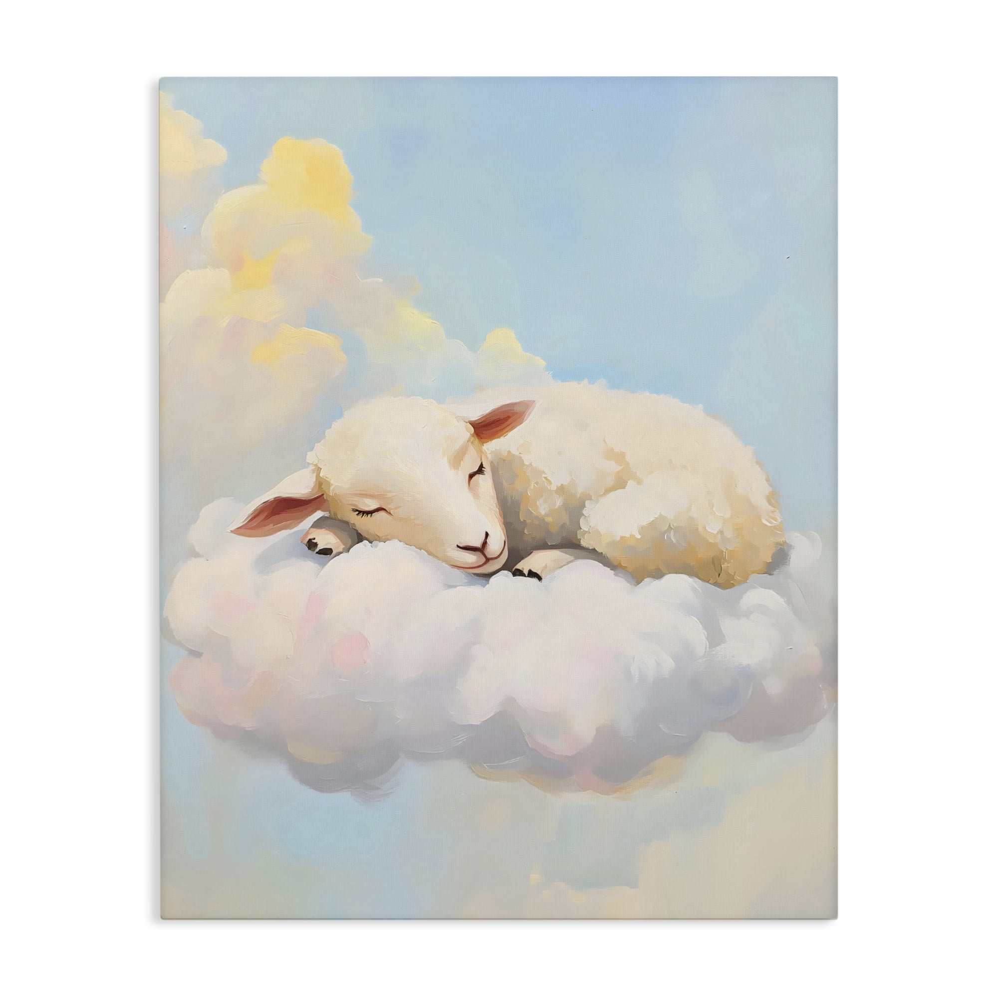 Stupell Industries Sleeping Sheep on a Cloud Canvas Wall Art, design by The Prints Vibe