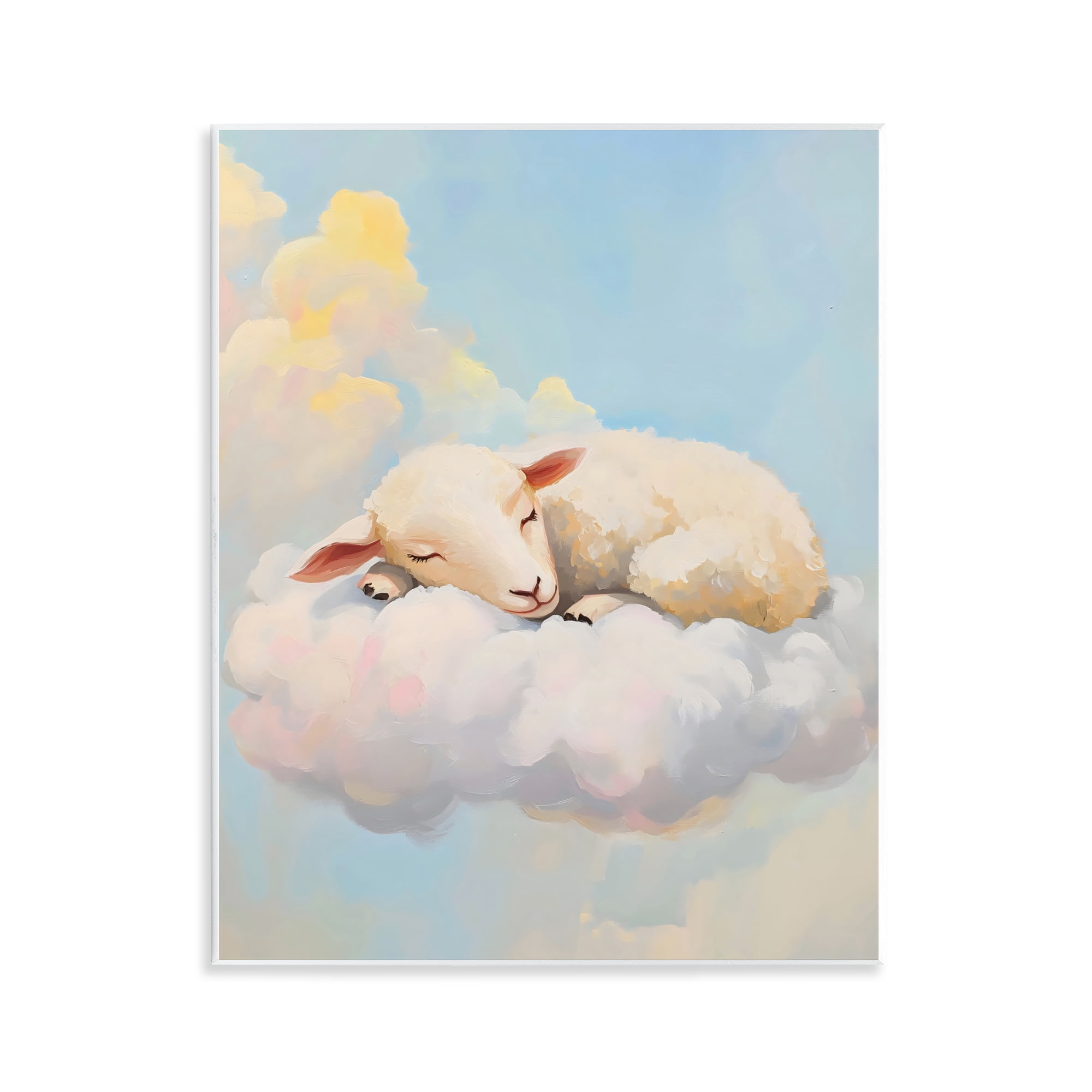 Stupell Industries Sleeping Sheep on a Cloud Wall Plaque Art, design by The Prints Vibe