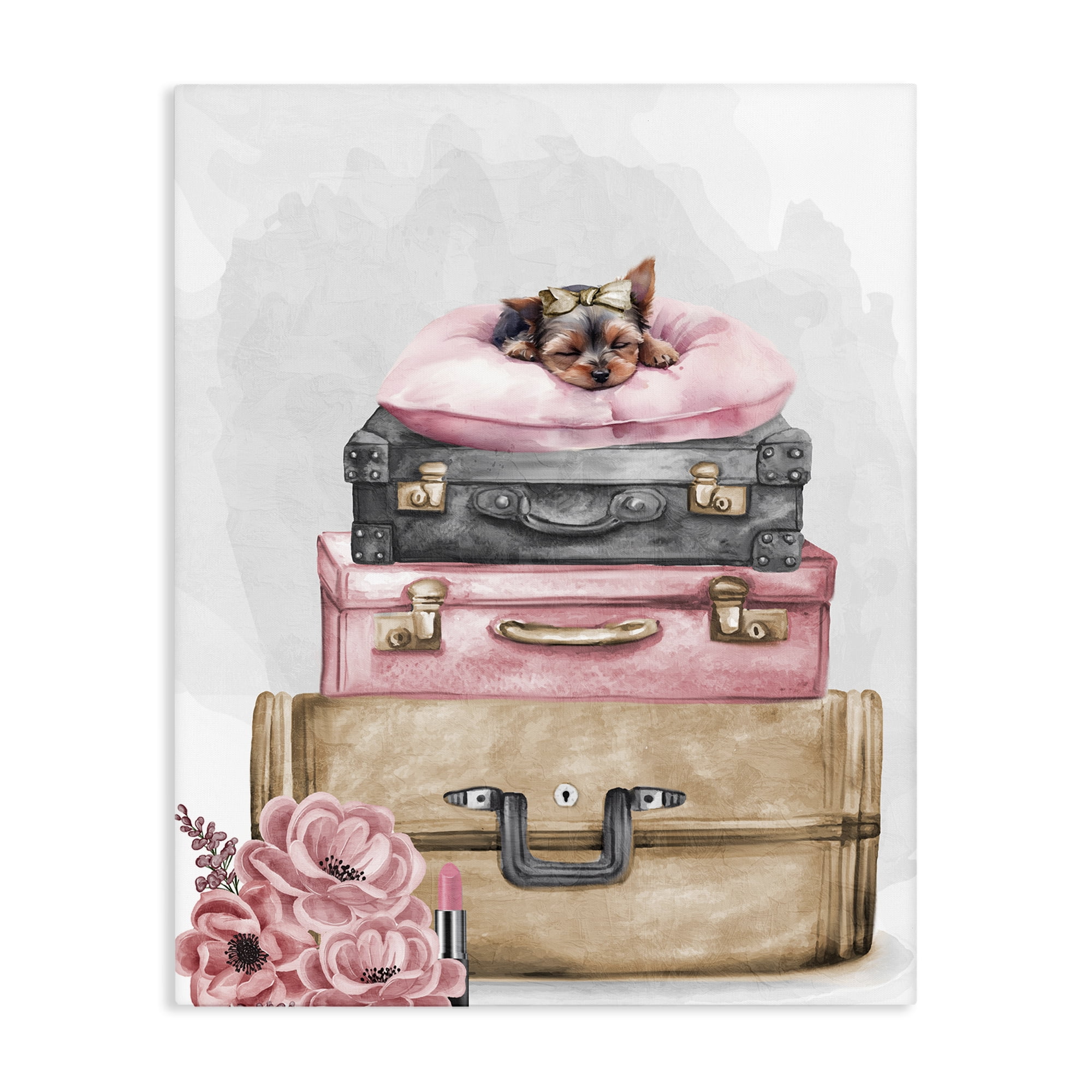Stupell Industries Sleepy Pup Travel Canvas Wall Art, design by Kim Allen