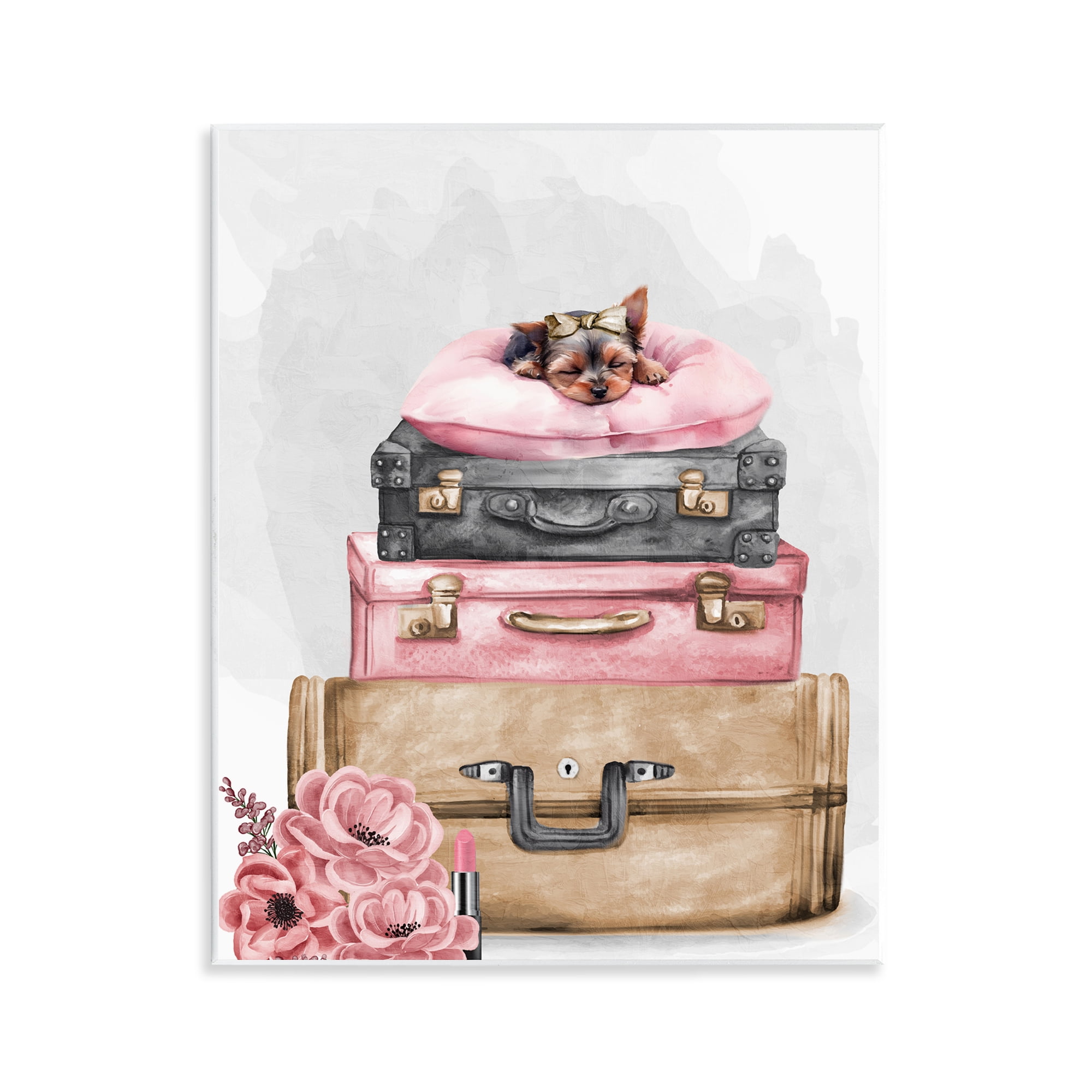 Stupell Industries Sleepy Pup Travel Wall Plaque Art, design by Kim Allen